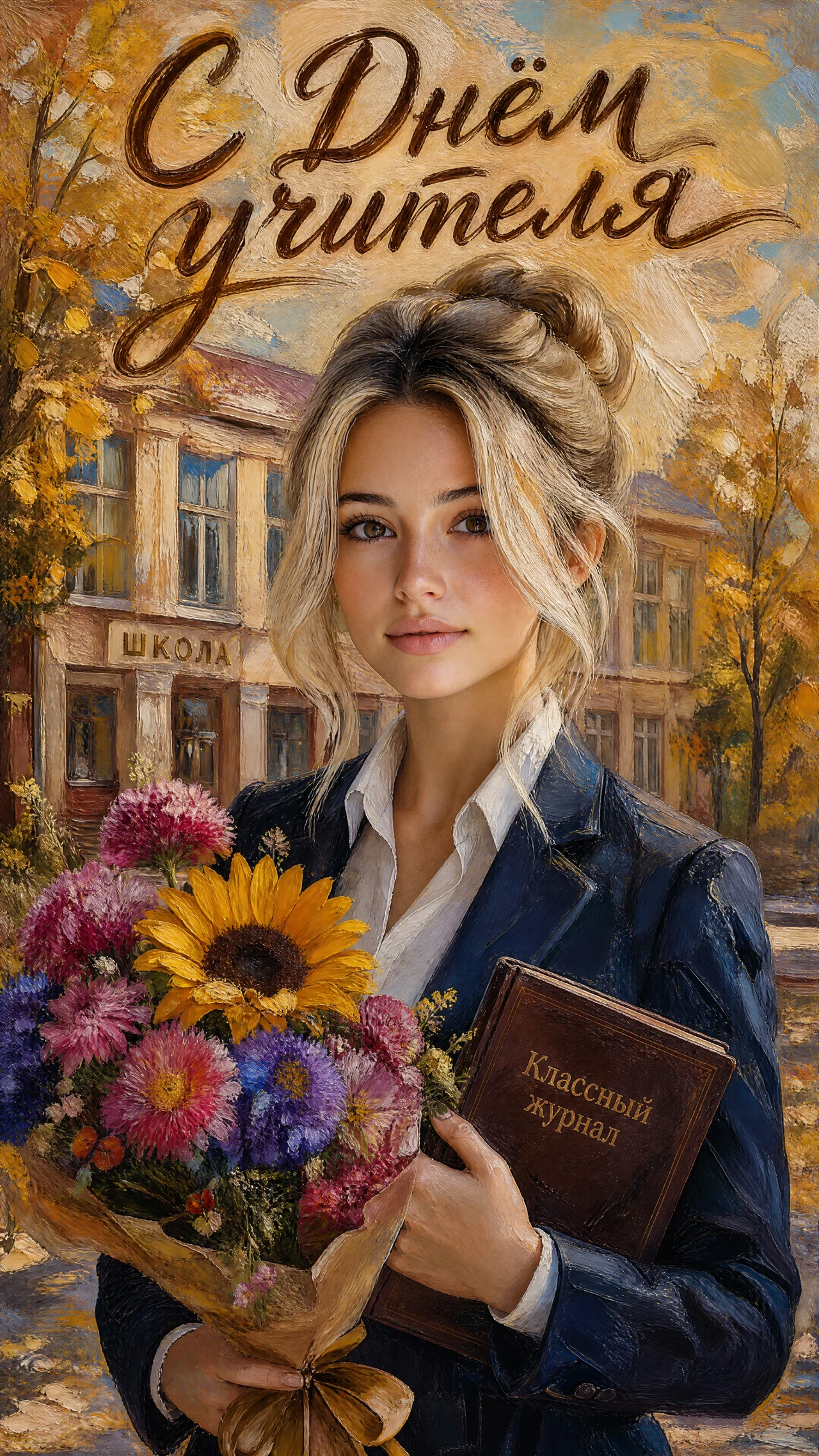 Открытка Ко дню учителя