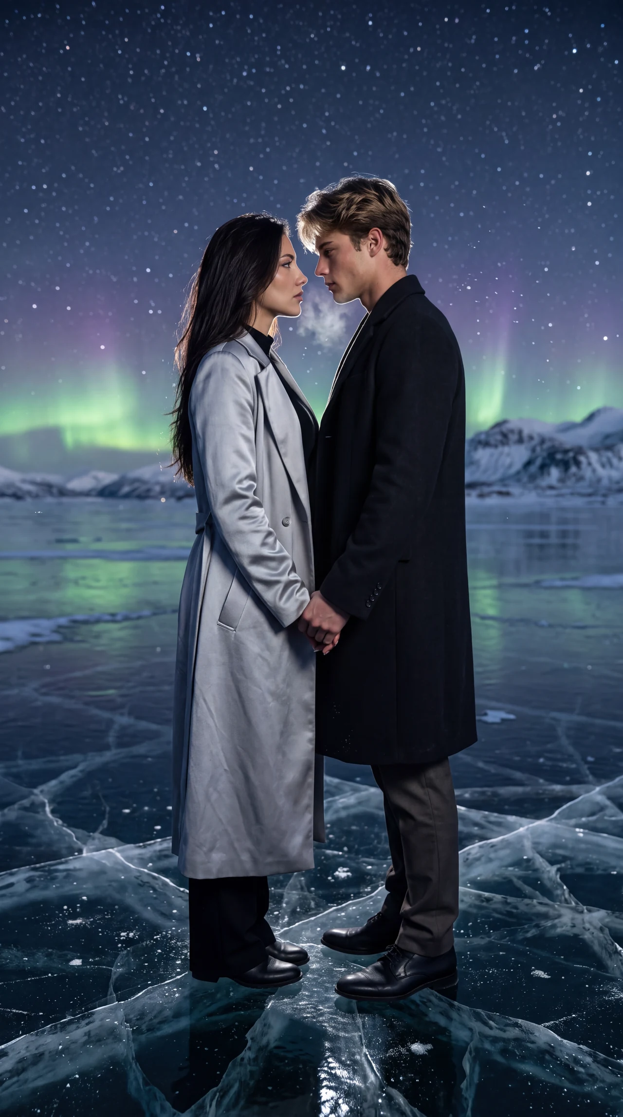 Там, где лёд встречается с небом ❄️✨ Сделай такой же кинематографичный кадр пары — прозра…