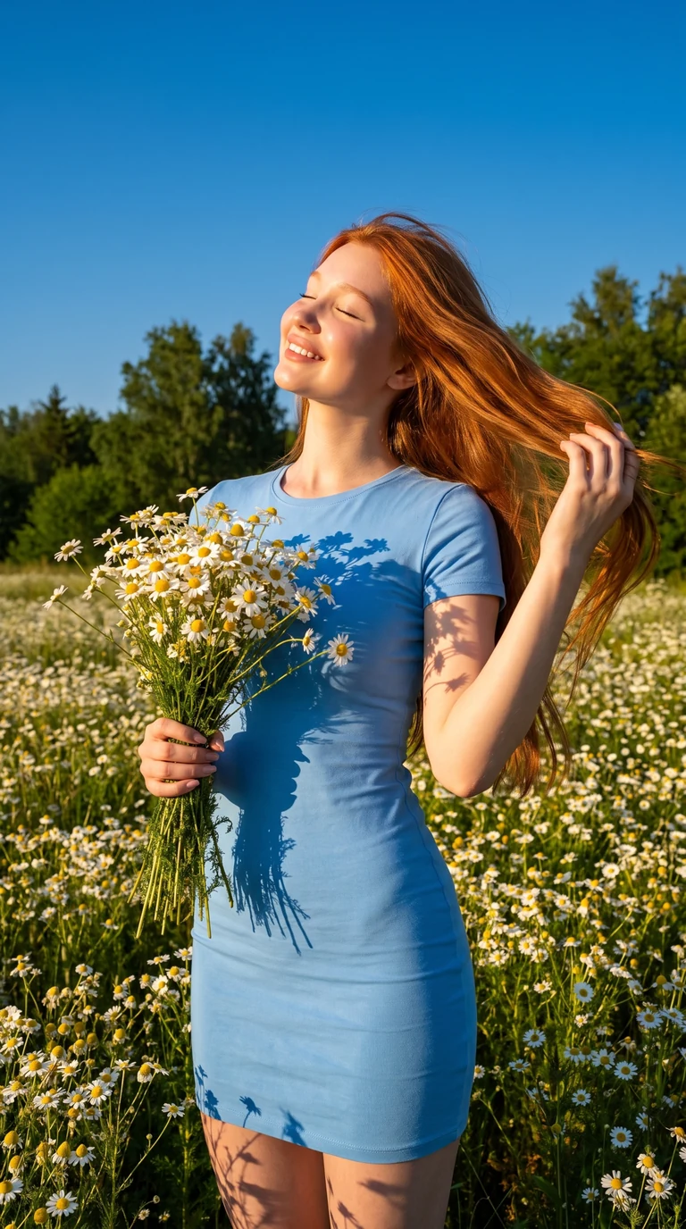 Лето в ромашках 🌼 Ты можешь сделать такое же фото в пару кликов жми «Повторить» 🔄 Загрузи…