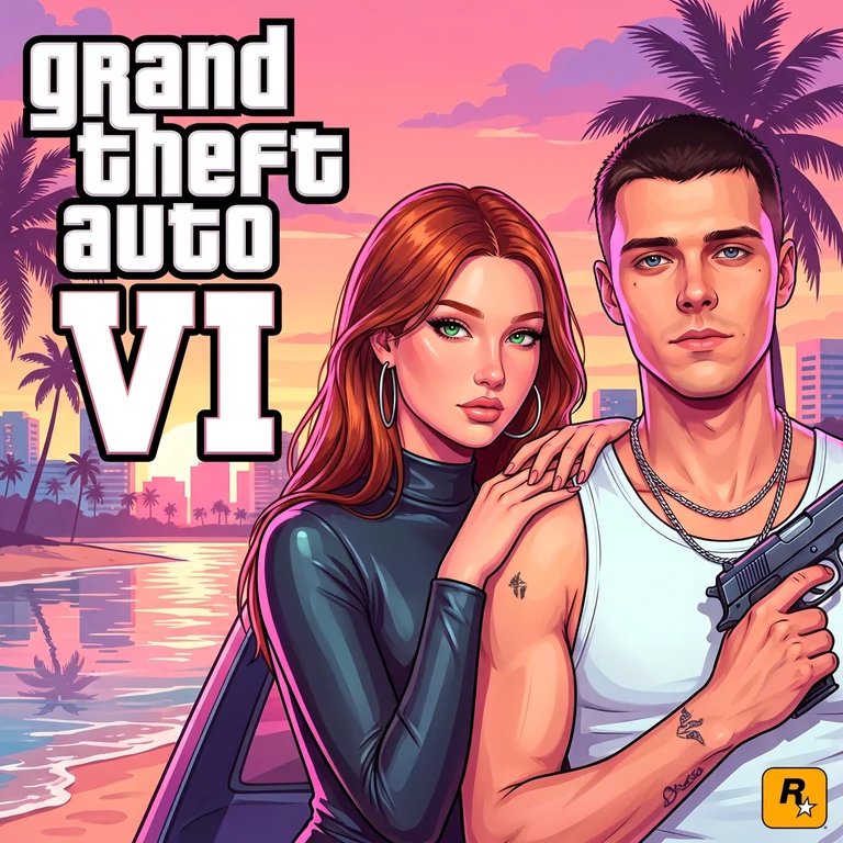 Парный постер в стиле GTA 6 🎮 Создай такой же парный постер в пару кликов жми «Повторить»…