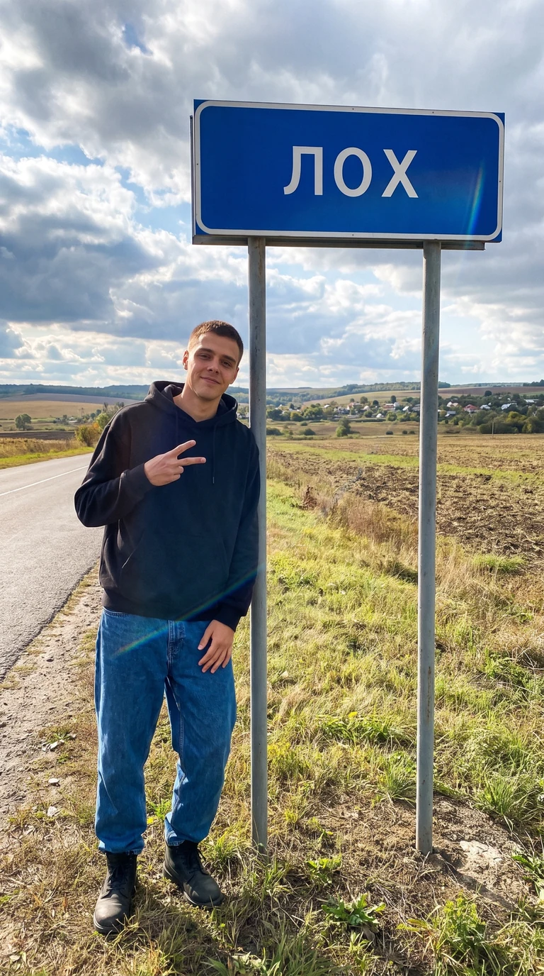 Фото у таблички 🛣️ Ты можешь сделать такое же в пару кликов жми «Повторить» 🔄 Загрузи сво…