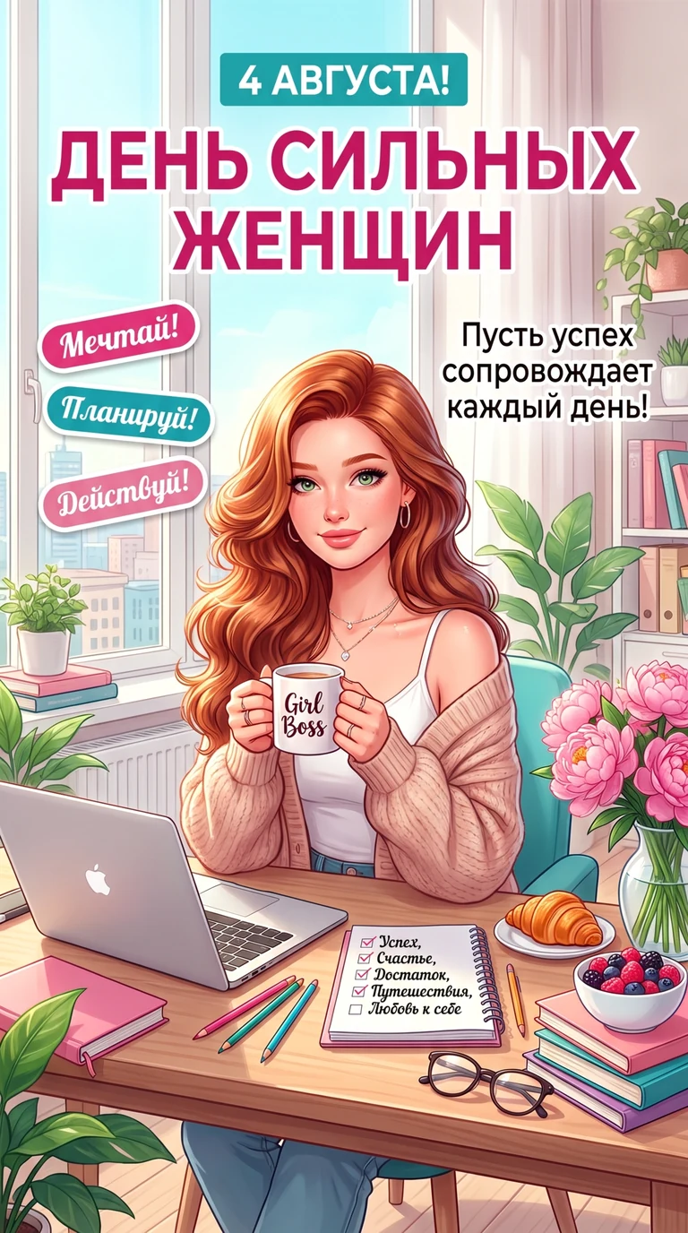 Открытка ко Дню сильных женщин 💗 Сделай такую же в пару кликов жми «Повторить» 🔄 Загрузи…