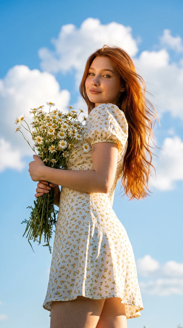 Летний портрет с ромашками 🌼 Ты можешь сделать такое же фото в пару кликов жми «Повторить…