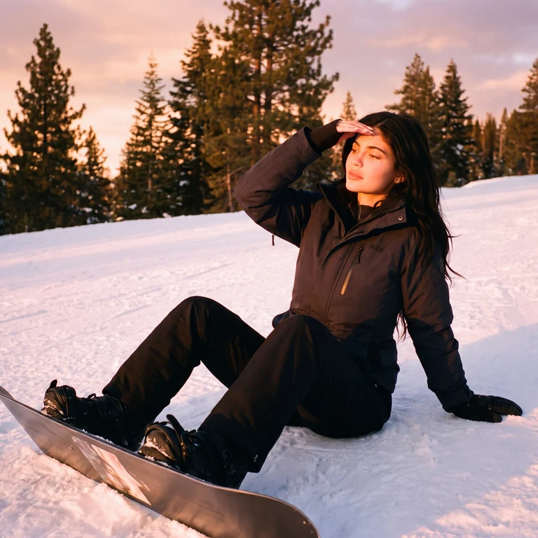 На склоне на закате 🏂✨ Сделай такое же фото в пару кликов жми «Повторить» 🔄 Загрузи своё…