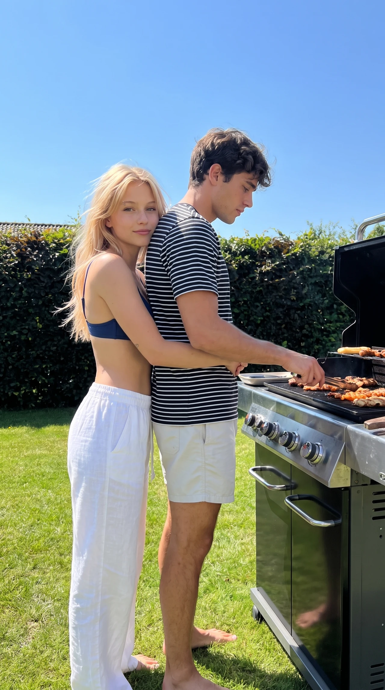 Лето на двоих ☀️🍖 Сделай такой же солнечный кадр у гриля с любимым / жми «Повторить» 🔄 За…