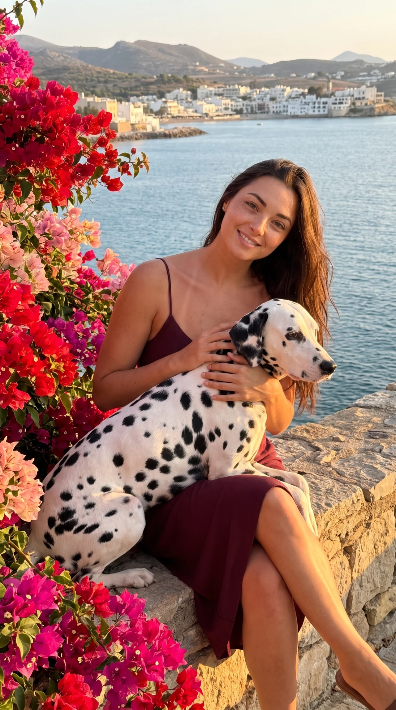 Закат у моря с любимцем 🌺🐕 Сделай такой же тёплый кадр — породу собаки можно выбрать: дал…