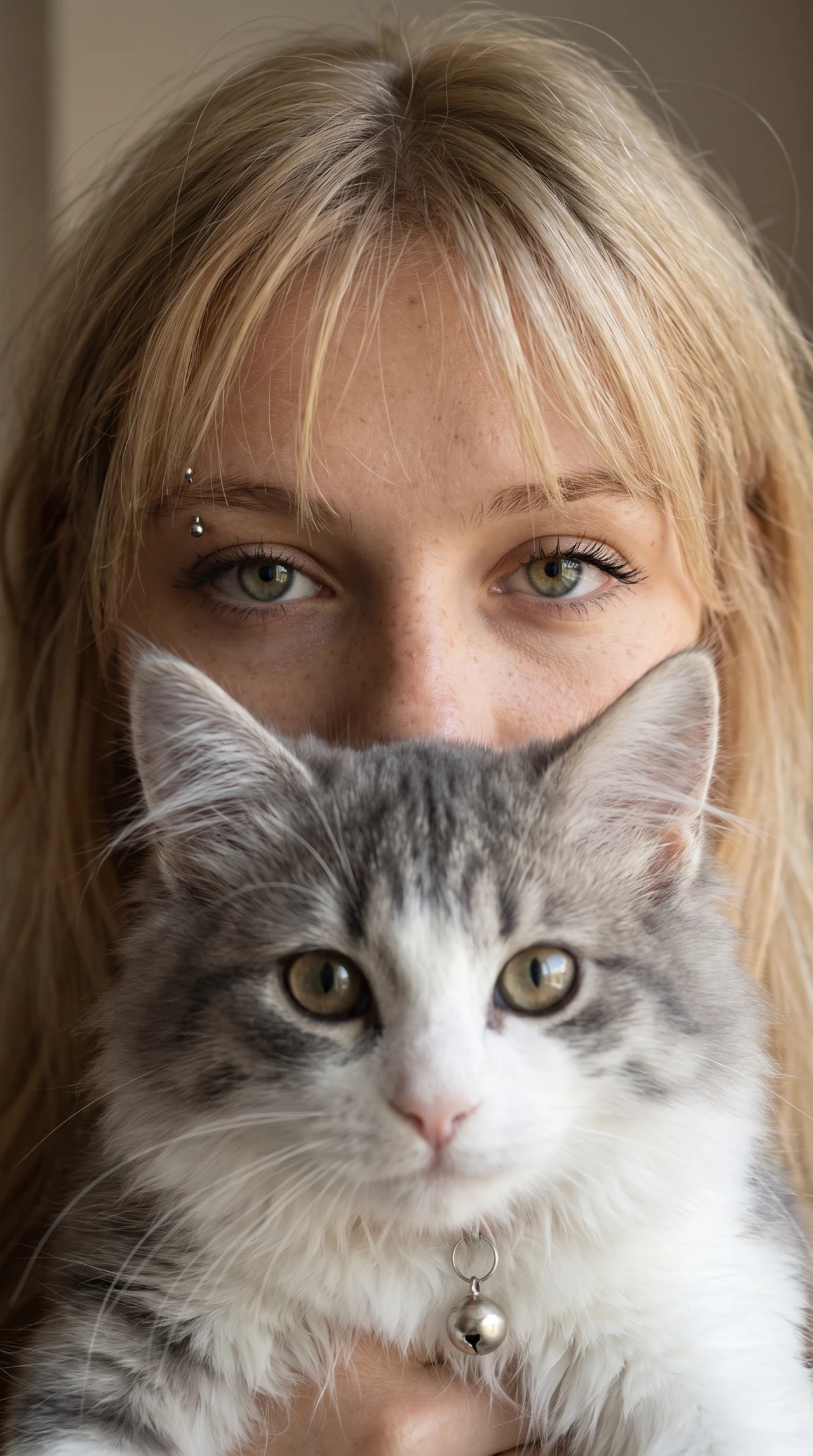 Cat Eyes Portrait 🐱👁️ Сделай такой же милый крупный кадр с котом у лица / жми «Повторить»…