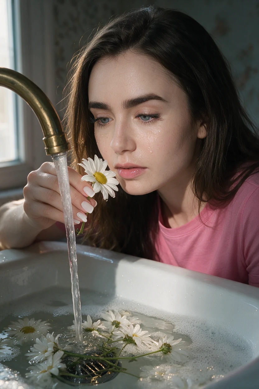 📸 Фото где вы склонившись над раковиной с ромашками. Загрузите 1 свою фотографию где хоро…
