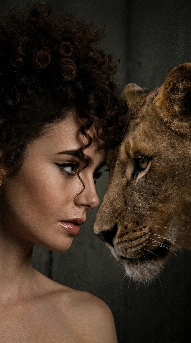 🦁 Девушка и лев