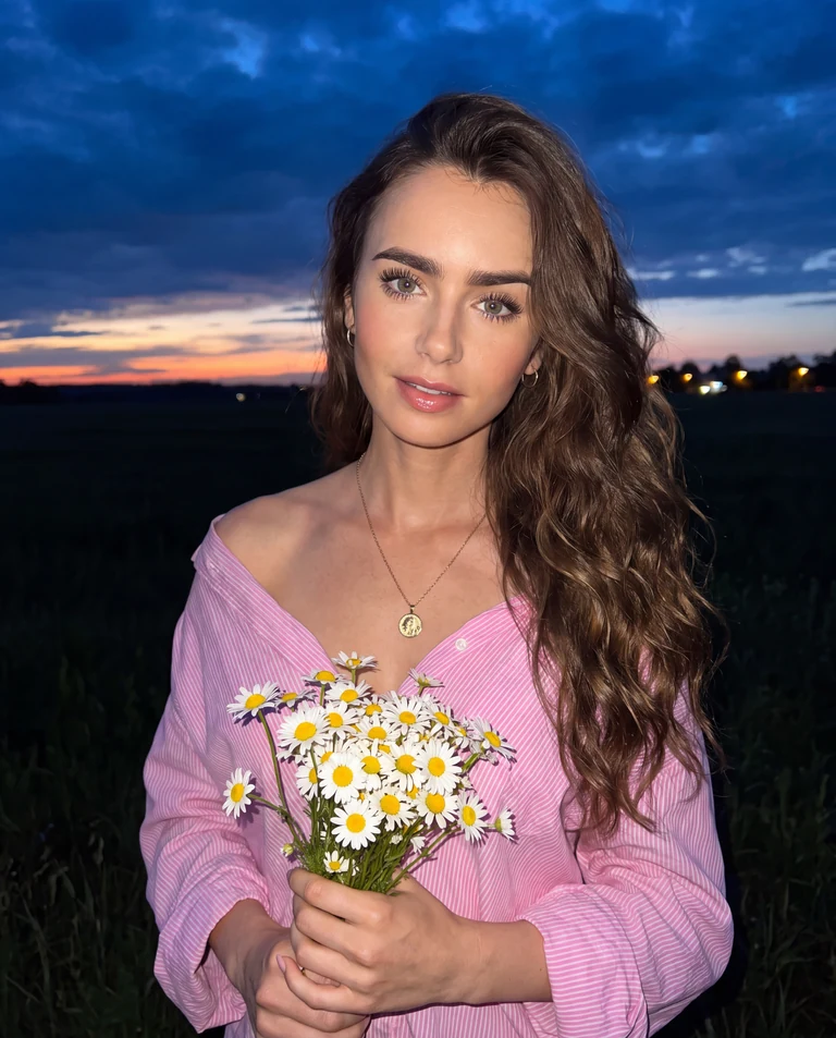 📸 Девушка с ромашками