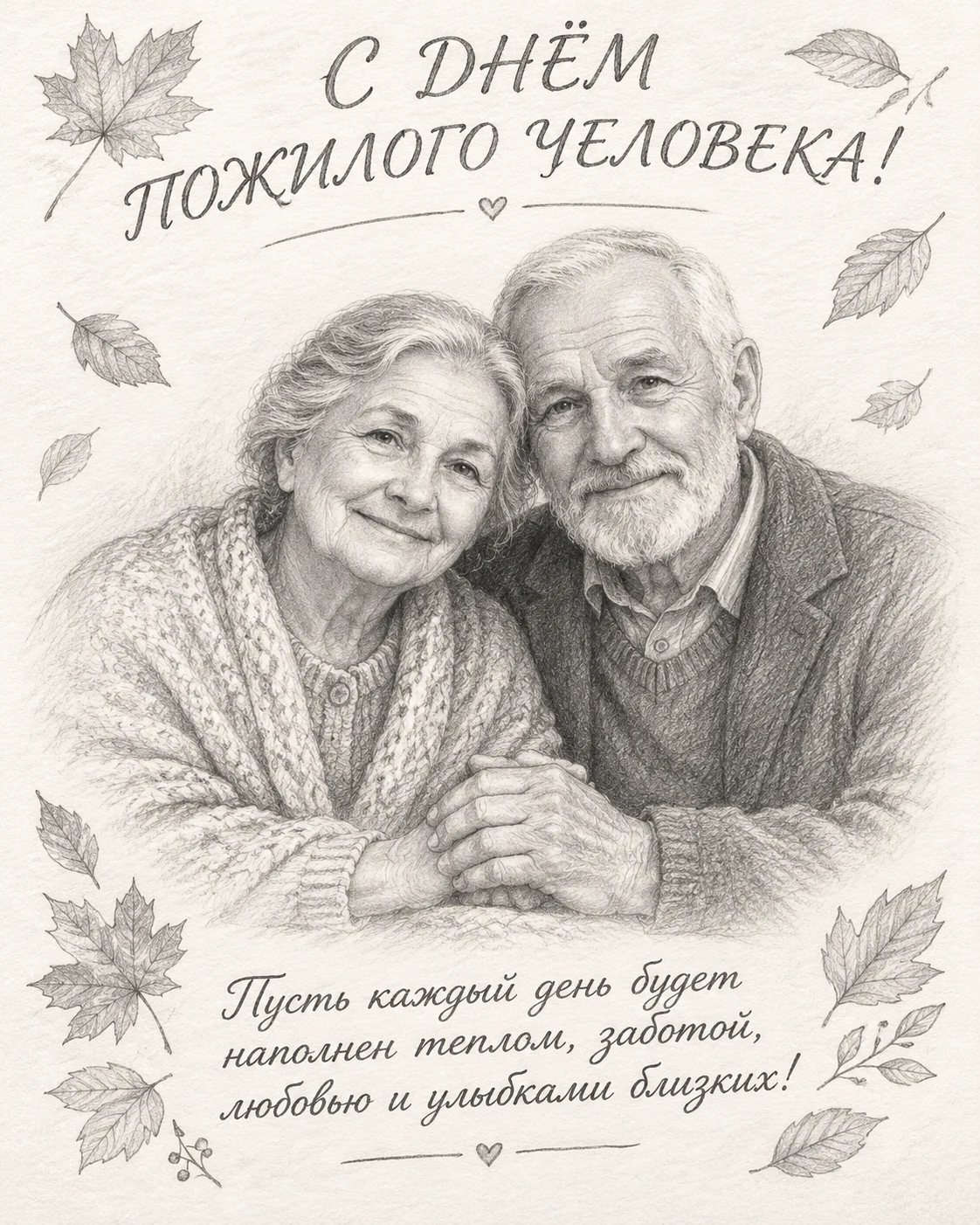 Открытка ко дню пожилого человека