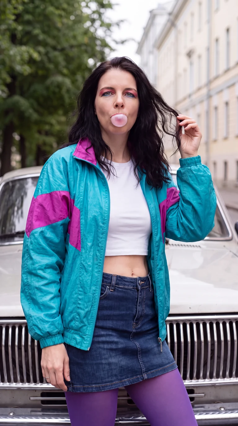 Яркая фотосессия в стиле 90-х