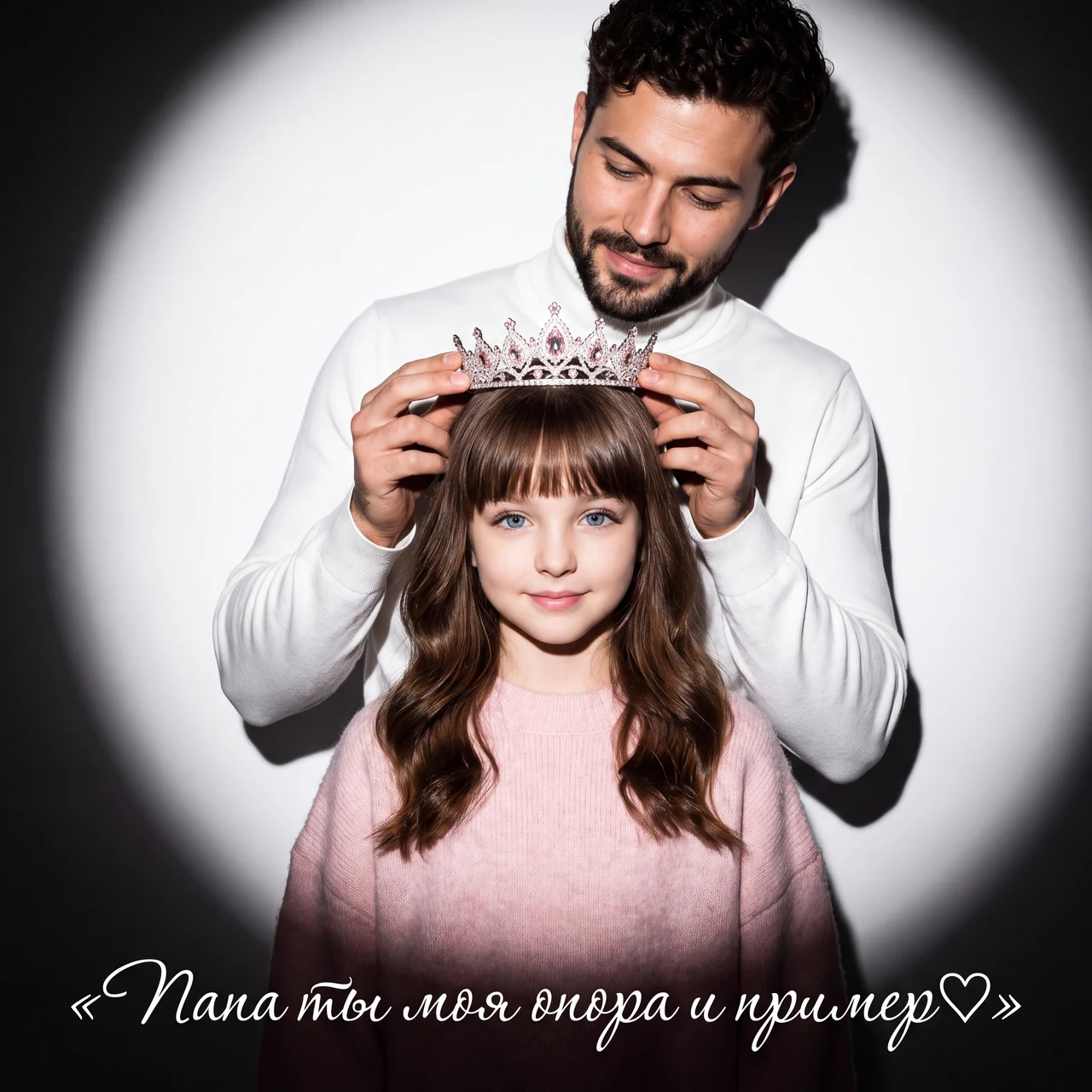 Папа и дочка 🤍🫂 Не забудьте добавить возраст ребёнка Чтобы повторить нажмите 🔁