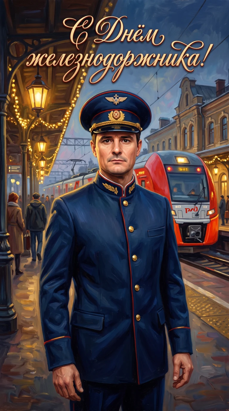 Открыточка на праздник 🚂