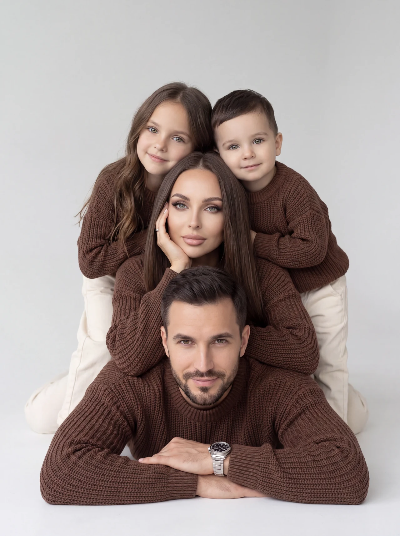 Семейный портрет 💕 Подходит для семей с двумя детьми любого пола 👦👧 Нажмите 🔁 чтобы повто…