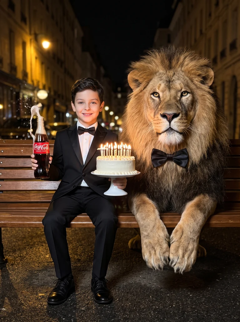 Трендовое фото со львом на день рождения для мальчика ♌️🦁