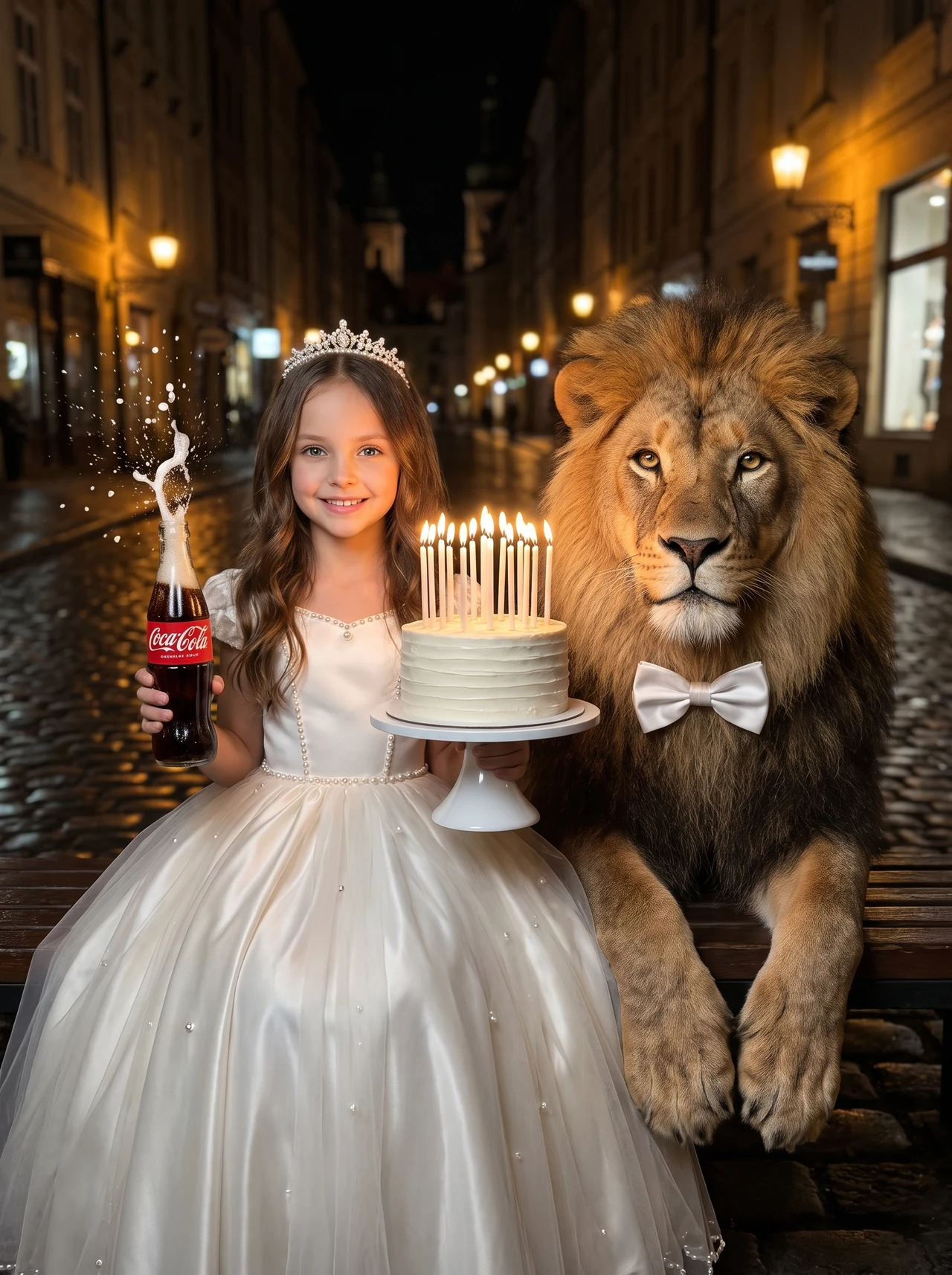 Трендовое фото со львом на день рождения для девочки ♌️🦁🎉