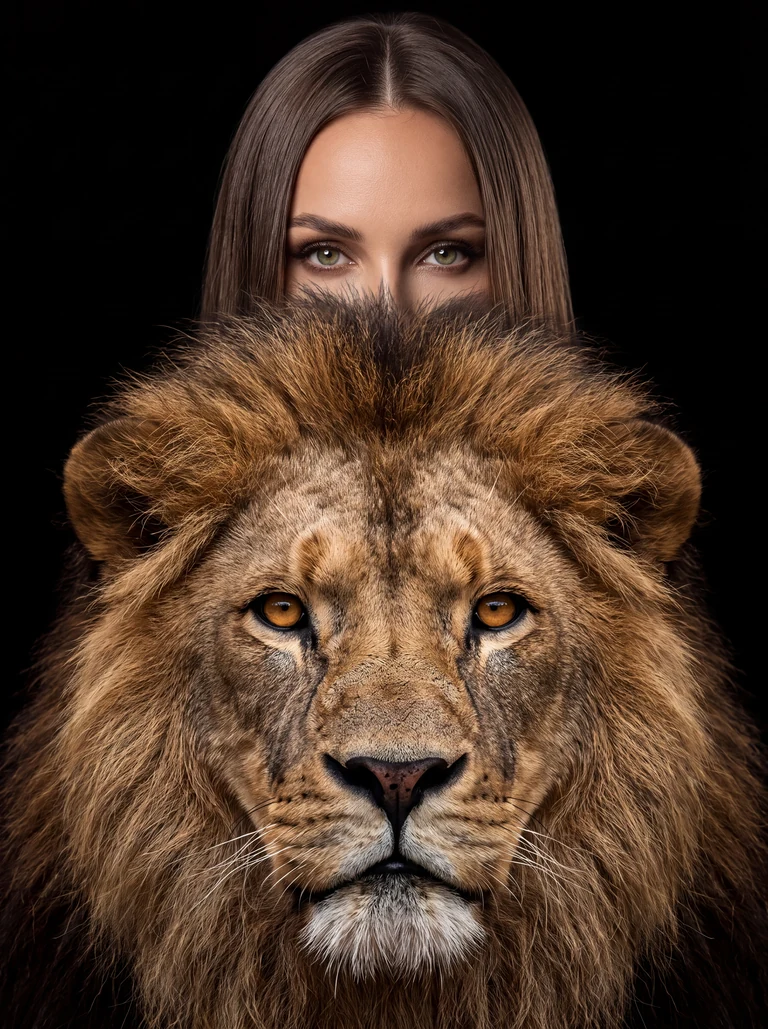 Трендовое фото со львом 🦁👑♌️