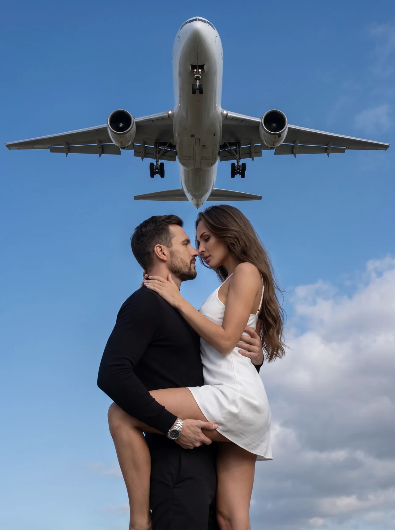 Классная идея для парного фото с самолетом ✈️ Повтори в один клик
