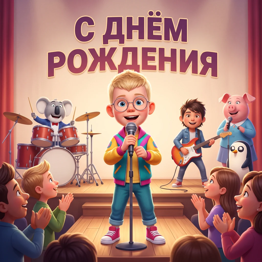 С днём рождение юный певец!