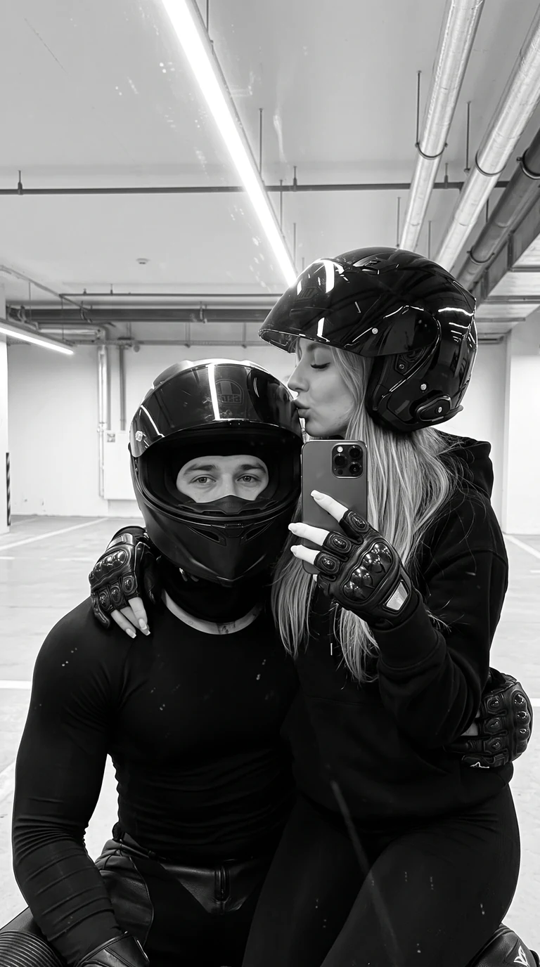 🖤🖤🖤Ч/б СЕЛФИ ПОРТРЕТ ПАРЫ В МОТО ШЛЕМАХ 🏍️🏍️🏍️❤️‍🔥❤️‍🔥❤️‍🔥
