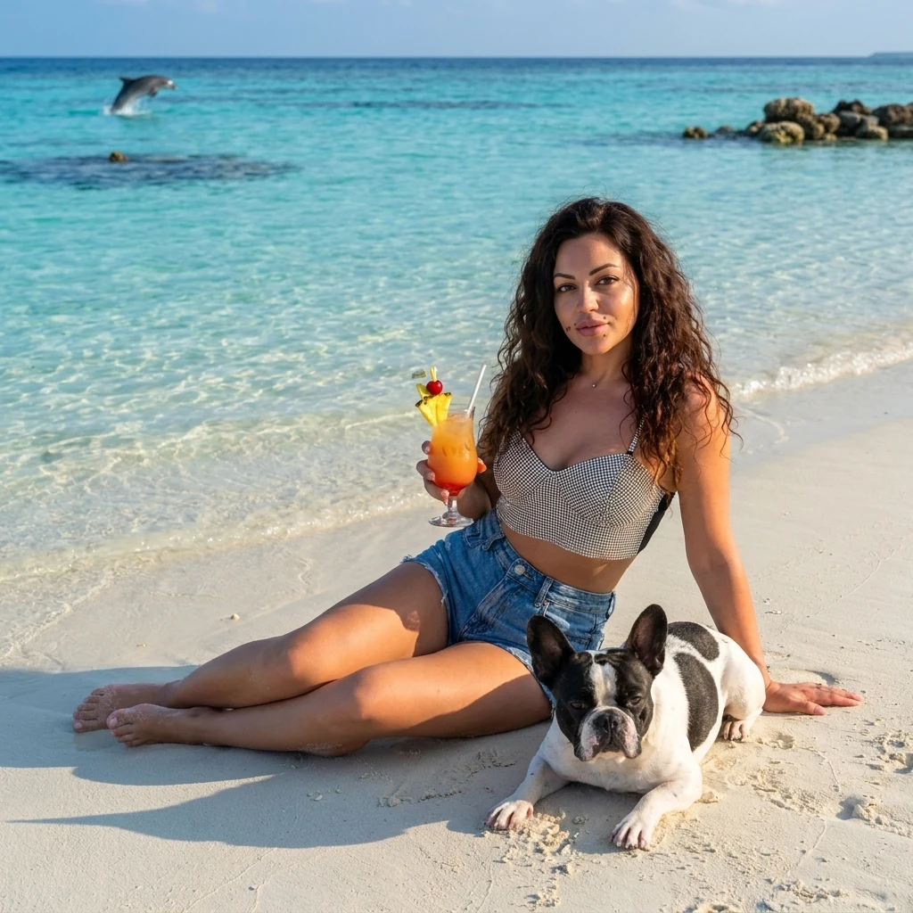 Профессиональное фото в стиле travel‑фотосессии, 8K, максимальная чёткость. Девушка в рас…