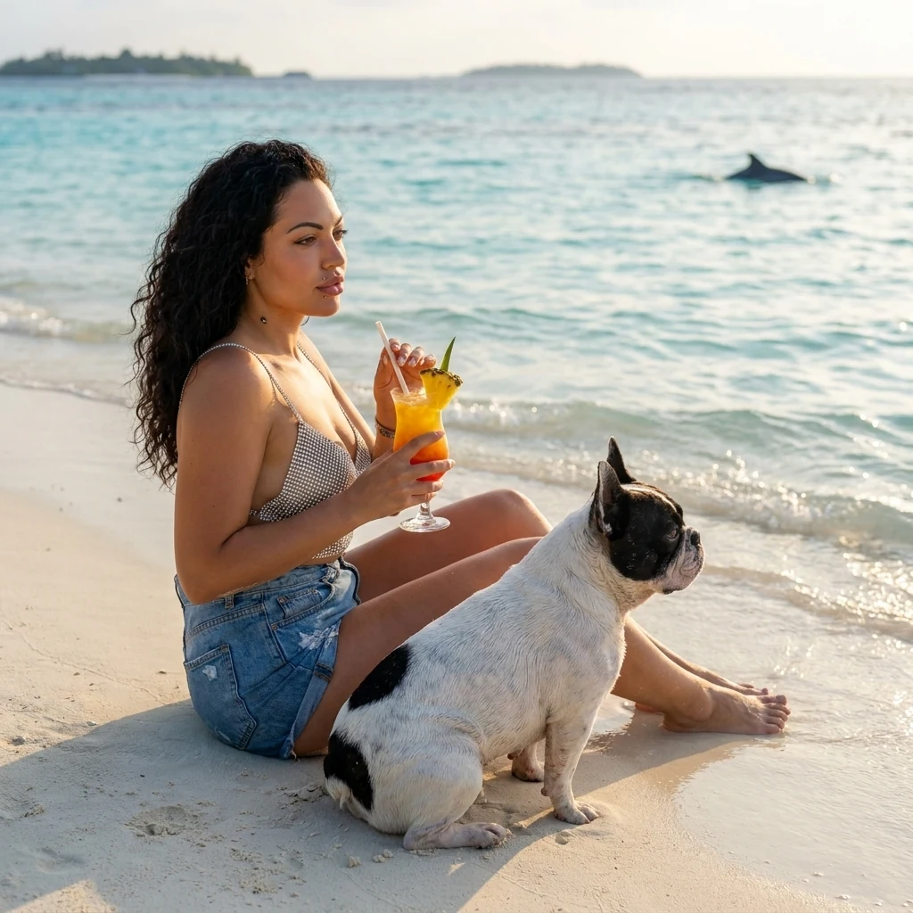 Профессиональное фото в стиле travel‑фотосессии, 8K, максимальная чёткость. Девушка в рас…