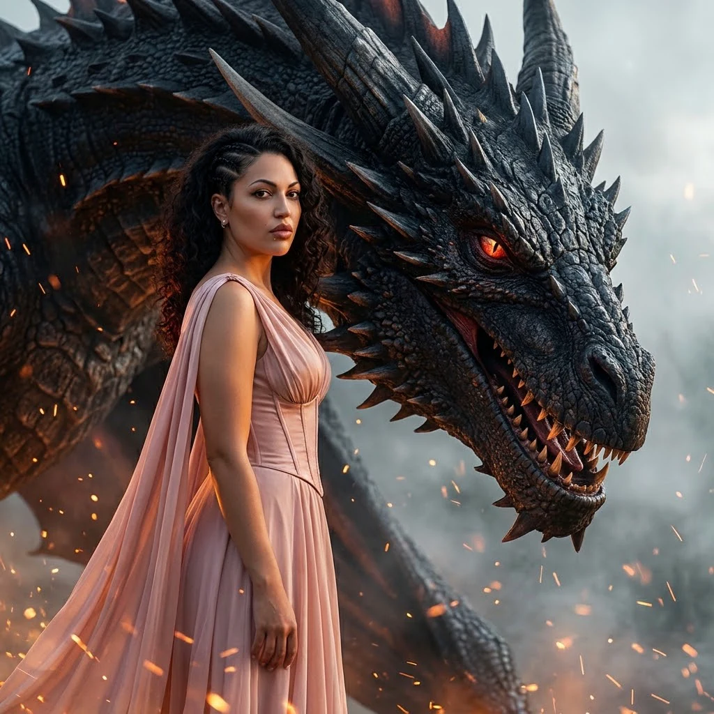 Создай кинематографичный арт в стиле «Игры престолов»: Дейенерис Таргариен в элегантном п…