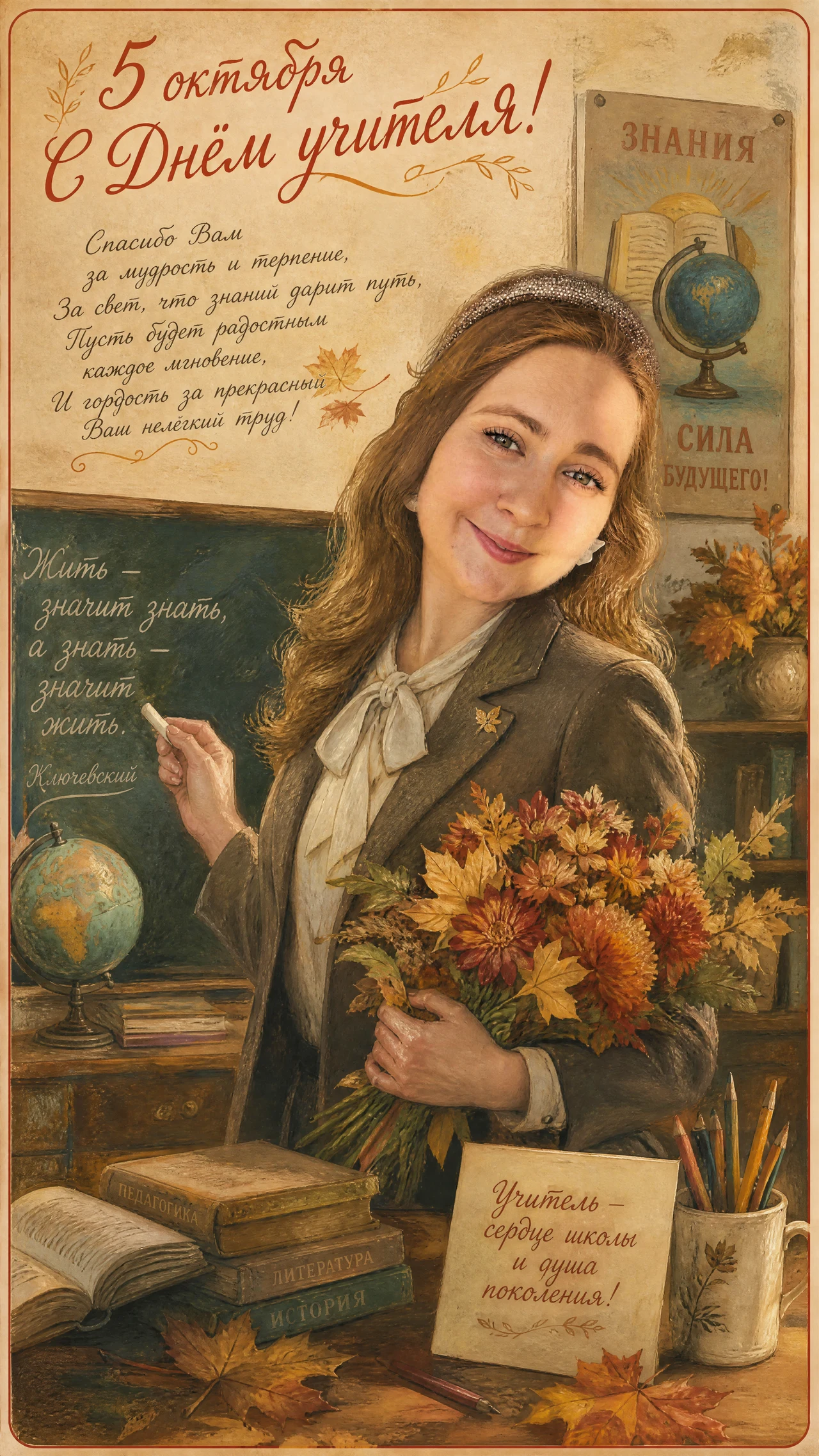 Нажми 🔁 и создай открытку 🍁