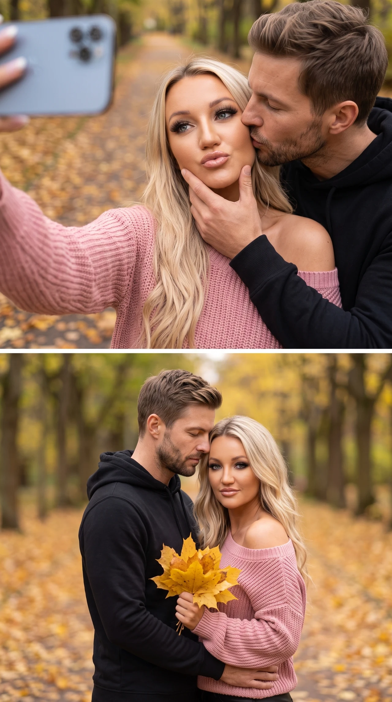 Парный коллаж 🍁жми 🔁чтобы повторить ❤️