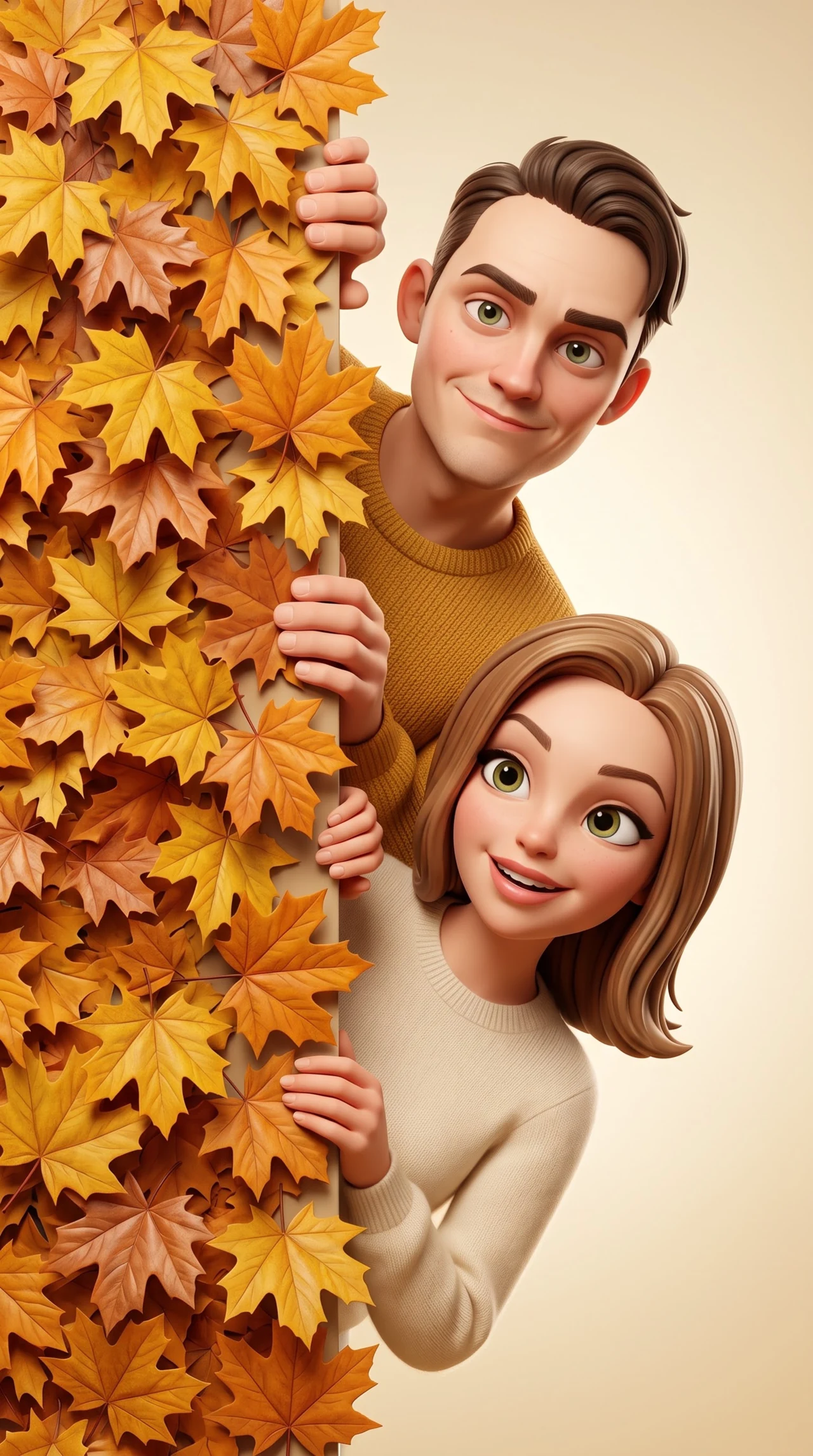 Для двоих осенняя заставка на телефон🍂