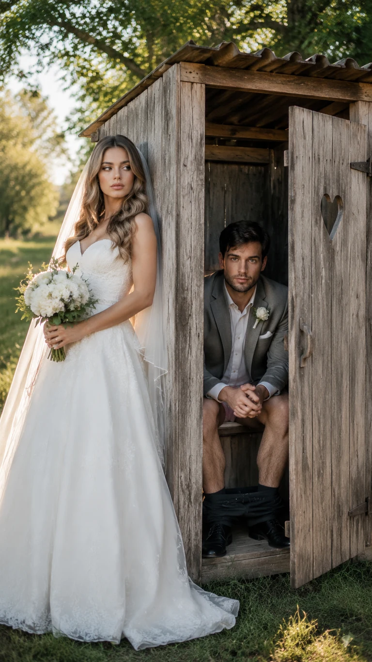 💍 Постановочная свадебная фотосессия с лёгким деревенским юмором.