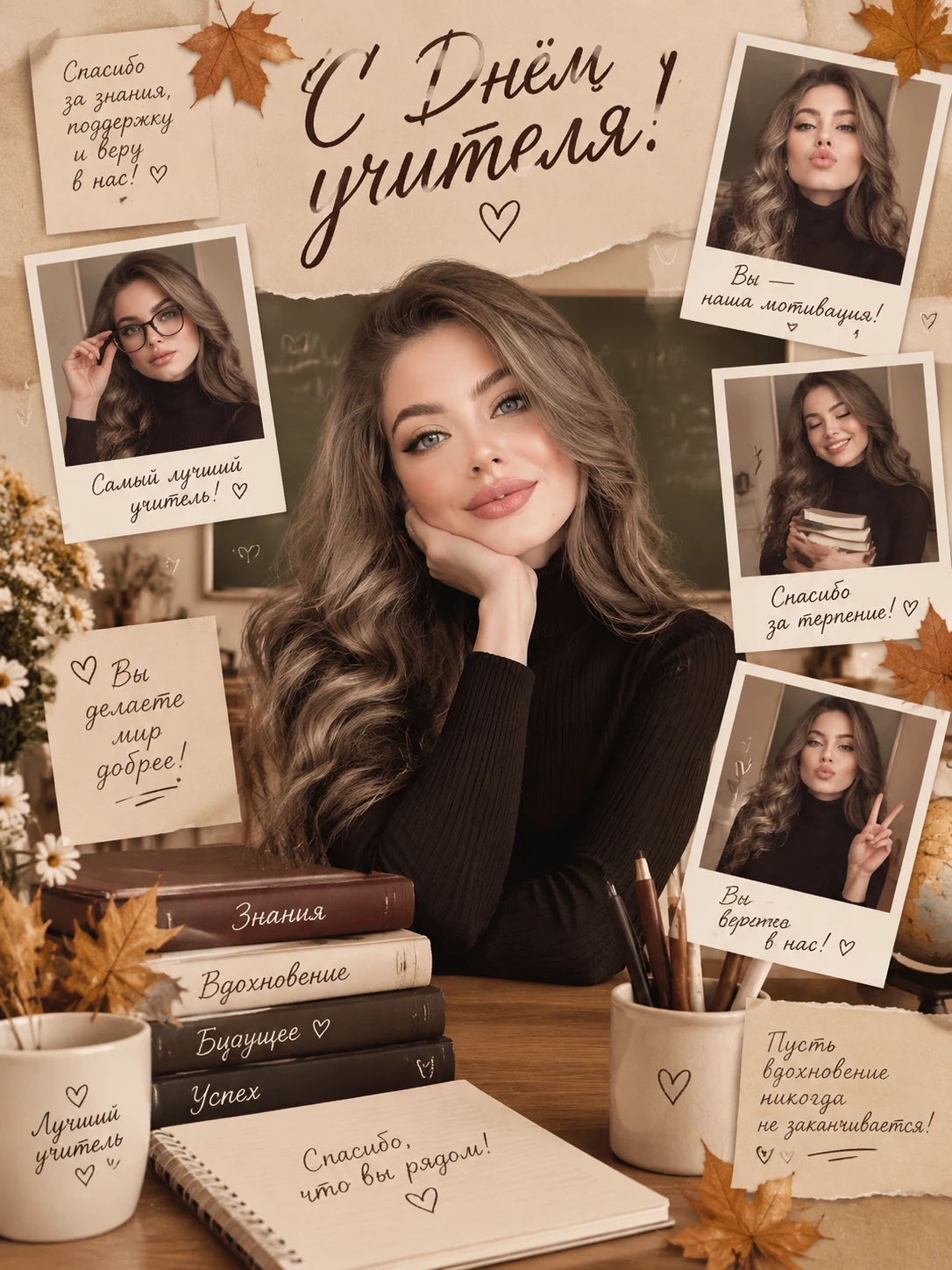 📚 Профессиональный коллаж ко Дню учителя.... 👆🏼 Нажмите на 🔄 чтобы повторить ✨