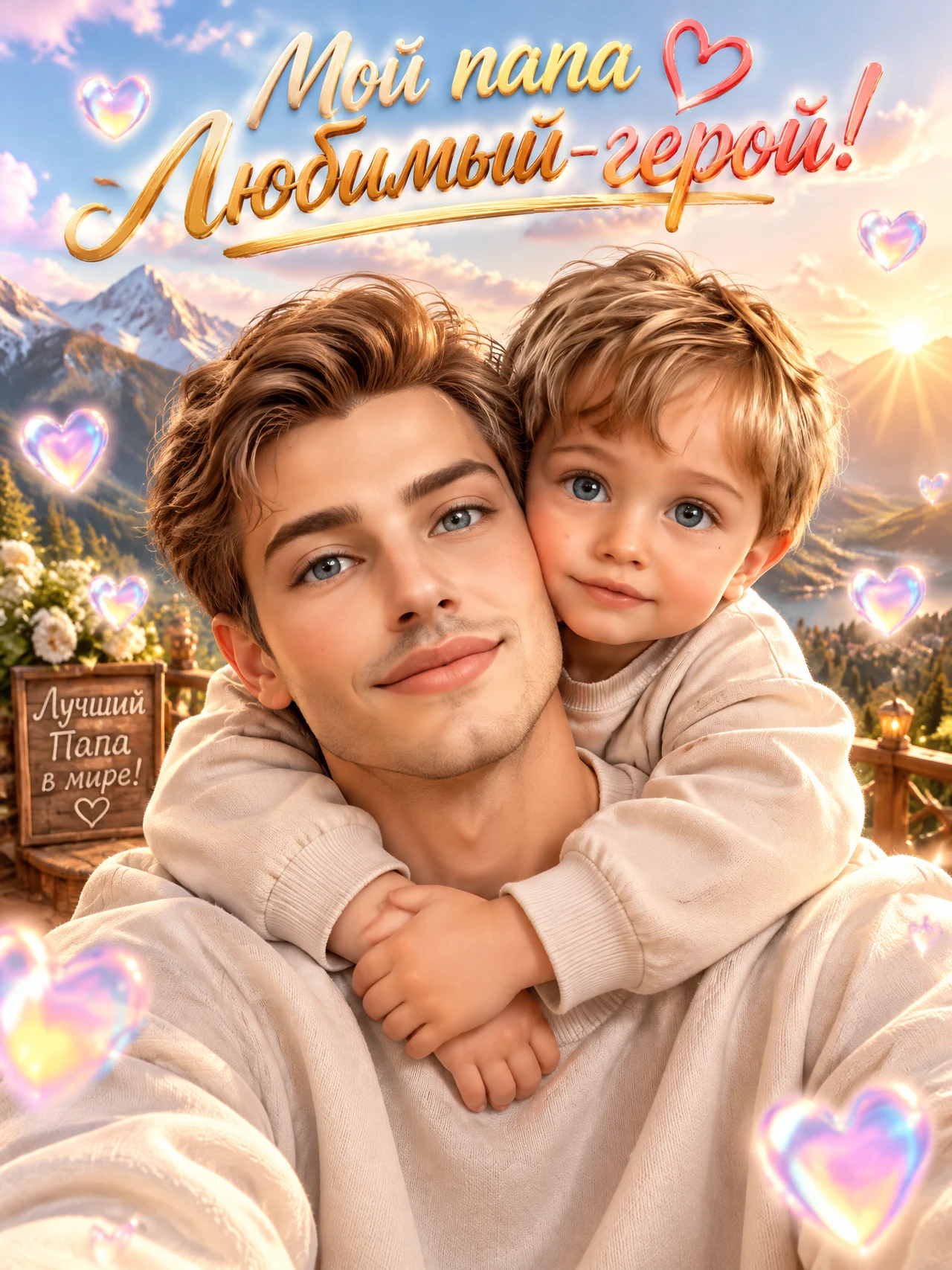 😍 С ДНЁМ ОТЦА ..... 👆🏼 Нажмите на 🔄 чтобы повторить ✨