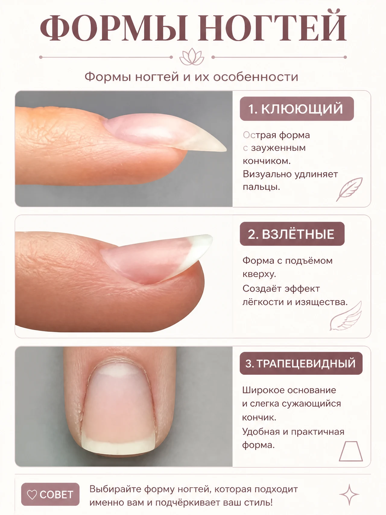 Ногти:клюющие, взлетные, трапецавидные.