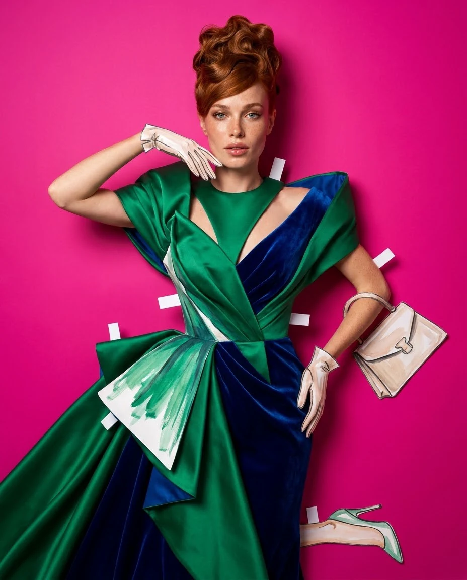 Бумажная кукла / Paper Doll Ваша персональная fashion-съёмка из бумаги, couture в немного…